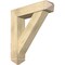 Ekena Millwork Traditional Arts and Crafts Rough Sawn Bracket w/ Offset Brace, Douglas Fir, 8"W x 34"D x 38"H BKT0806X34X38TRA03RDF - alternate 1